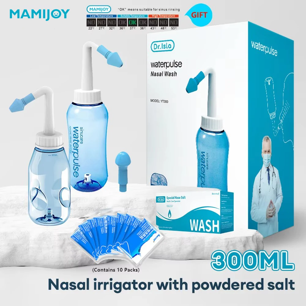 

MAMIJOY 330ML Nasal irrigator Nasal Rinse Bottle Nasal Wash Cleaner Nose Protector Avoid Allergic Rhinitis Adults Children Neti