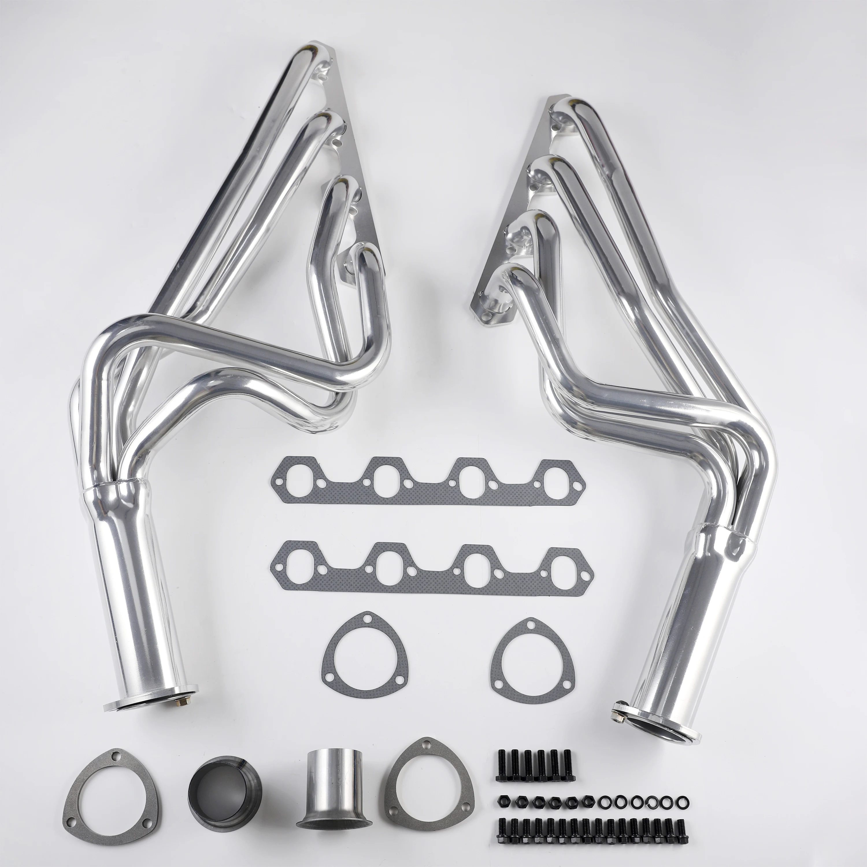 Long Tube Headers For 64-70 Mustang 67-70 Cougar 260-302W Silver