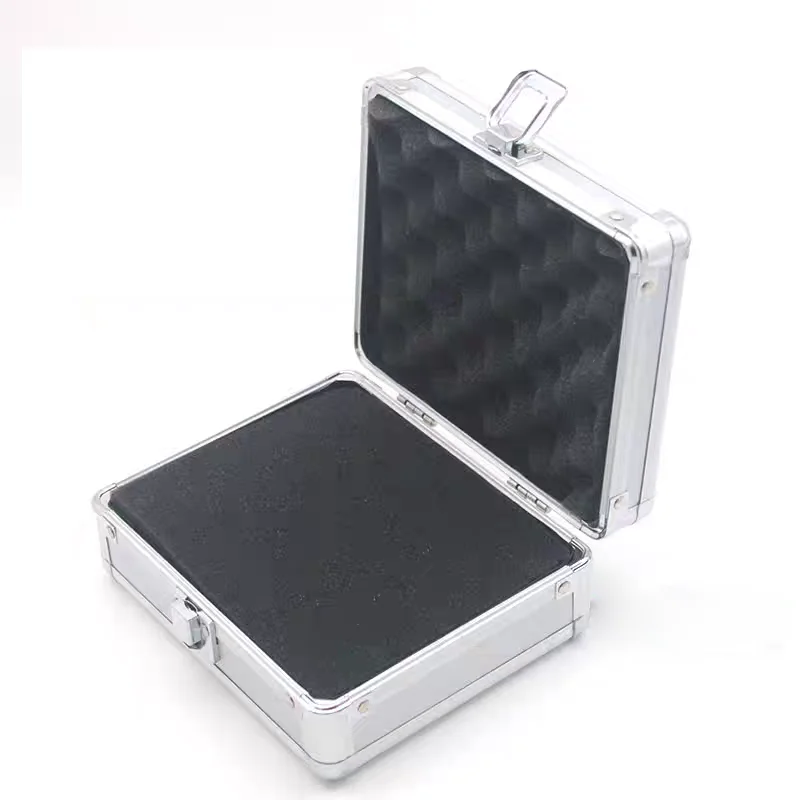 Tool Box Aluminum Case Suitcase Instrument Equipment File Box Cosmetic Case Toolbox with Sponge 170*140*73mm