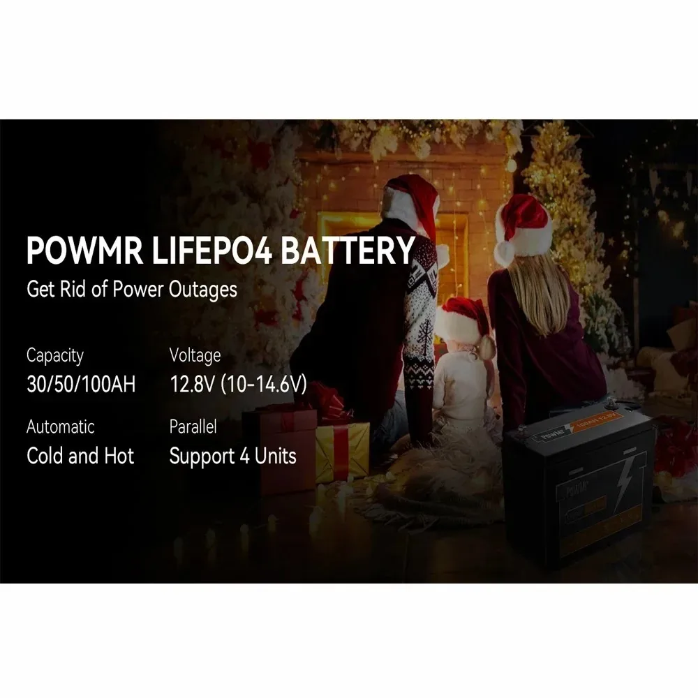 12.8V 100Ah 200Ah 300Ah Lifepo4 Lithium Battery Parallel Max 4 Sets in Series More Than 4000+ Life Cycles Golf Cart Batterie