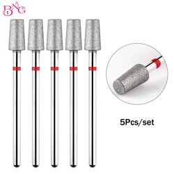 BNG 5pcs/set Diamond Nail Drill Bit Set Milling Cutters For Gel Nail Polish Manicure Rotary Burr Cuticle Clean Accessories