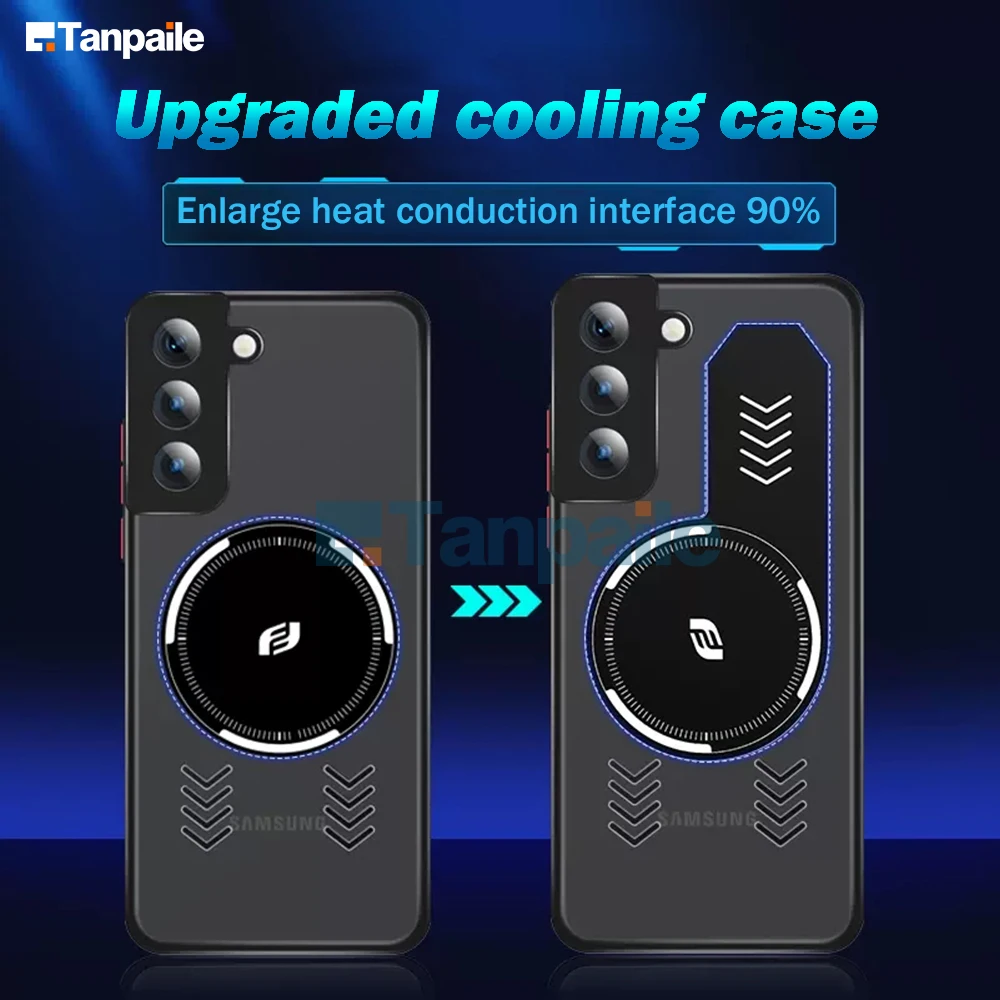 Tanpaile Magnetic Cooling Case For Samsung Galaxy S24 Ultra S23 S21 S22 Plus Case Bumper Heat Dissipation Cover Capa Funda