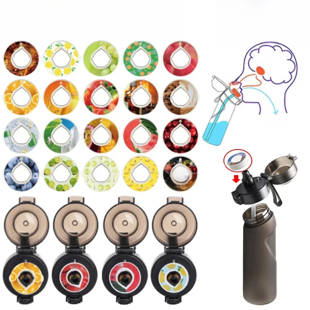 Dosettes Parfumées d'Arôme de Fruit et de Fruit, Bouteille d'Eau à Cliquet, Dosette de Saveur Douce, Eau HI pour Bol, 1 à 4 Pièces