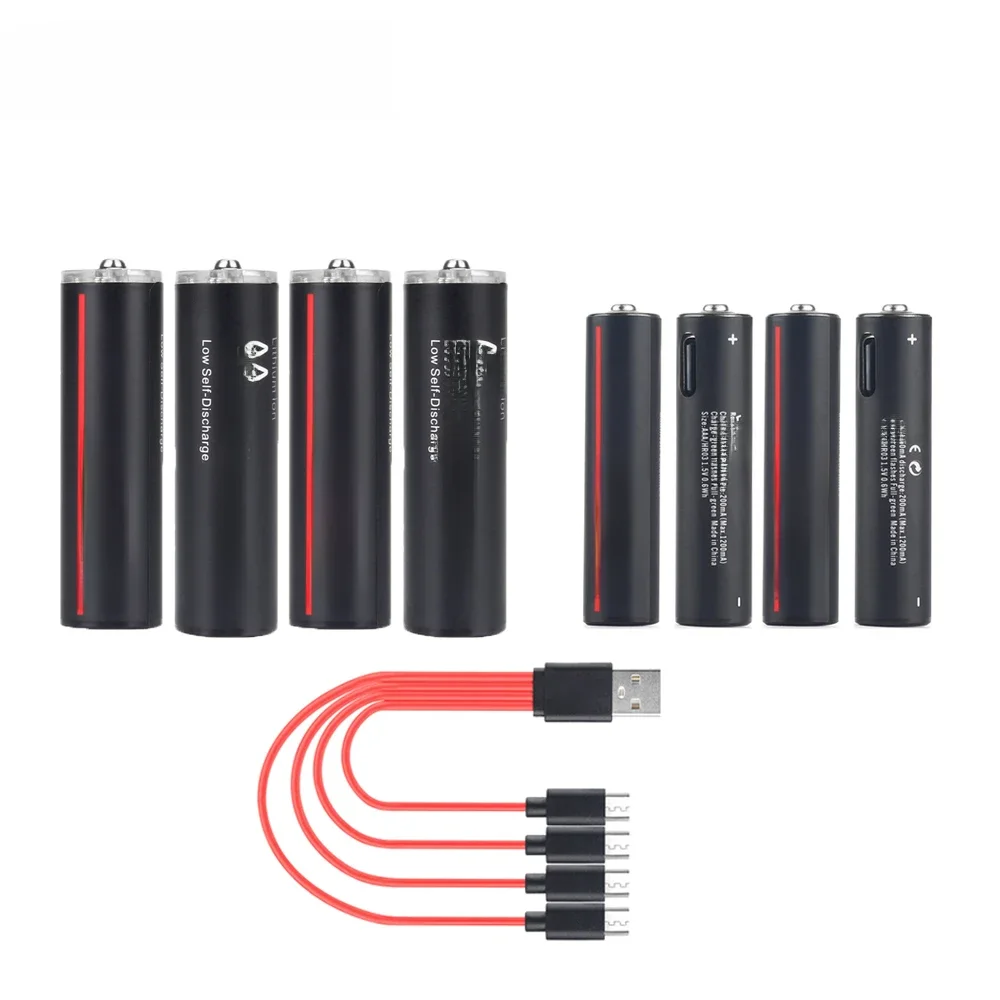 Soshine USB Lithium-ion 600mWh 1.5V AAA Rechargeable Batteries+2600mWh 1.5V AA Battery Li-ion AA and AAA Rechargeable Batteries