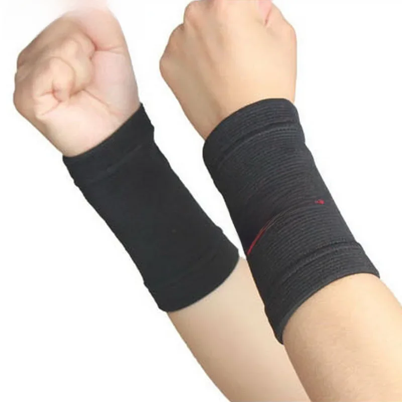 2 pary 11*8 cm Nylon elastyczna sport Wrist Brace wsparcie opaski na rękę opaski dla siatkówka koszykówka tenis siłownia pot opaski — zdjęcie 2
