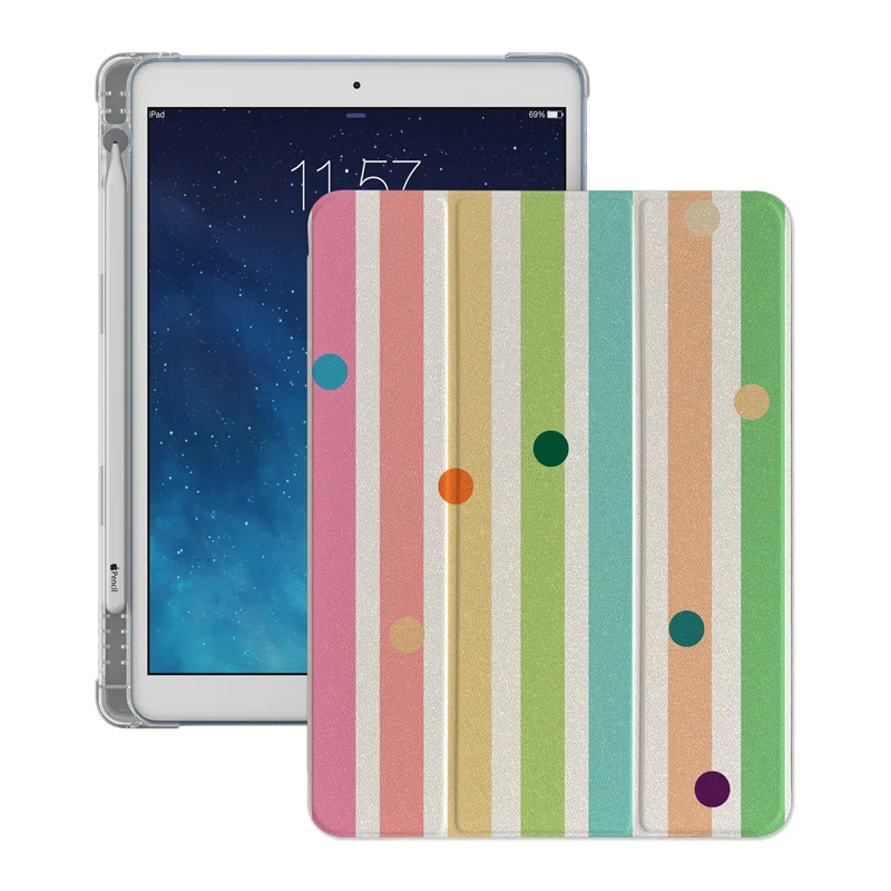 Cute Striped Tablet Case, Apple iPad Pro 11 Air 5 4 10.9 10 7 8 10.2 Air 3 10.5 Mini 6 5 4 Cover Kawaii 2020 11