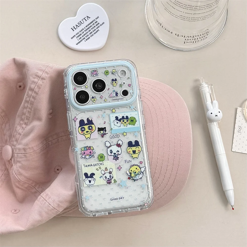 

INS Japanese and Korean style glitter cute female glitter song suitable for iPhone 17 Pro Max 14/13/15/16 Pro anti fall package