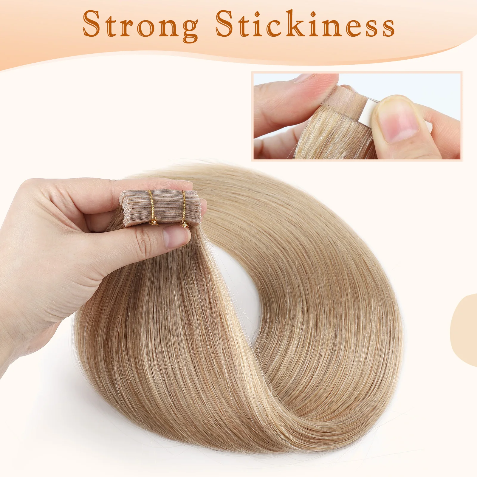 Sixstarhair fita em extensões de cabelo humano 50g 20 pçs 16'18'20'22' 100 real remy fita de cabelo humano extensões de cabelo para mulher