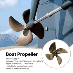 Boat 6717  Bronze Propeller 26cc for 6.35mm 1/4