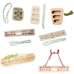 Climbing Fingerboard Wooden Hang Board Finger Training Board Upper Body Workouts Climbing Hangboard for Indoor Outdoor Athletes