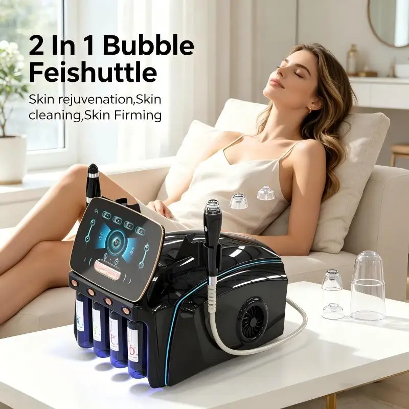

Аппарат для чистки и подтяжки кожи лица 2-в-1 Bubble Feishuttle, устройство для SPA-процедур, подходит для салонов красоты.