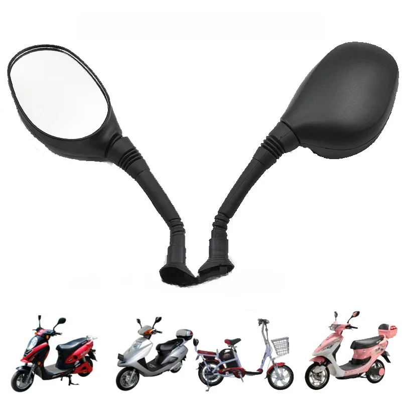 AliExpress NONE 2pcs 6mm 8mm Motorcycle Rearview Mirror Scooter E-Bike Rearview Mirrors Electromobile Back Side Convex Mirror Classic Oval