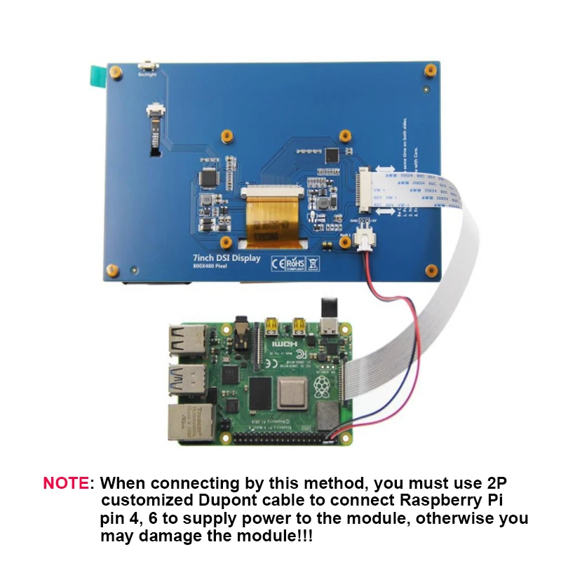 Imagem -04 - Raspberry pi Ips Módulo de Tela Sensível ao Toque Rapberry pi Mipi 800x480 Pixel 4