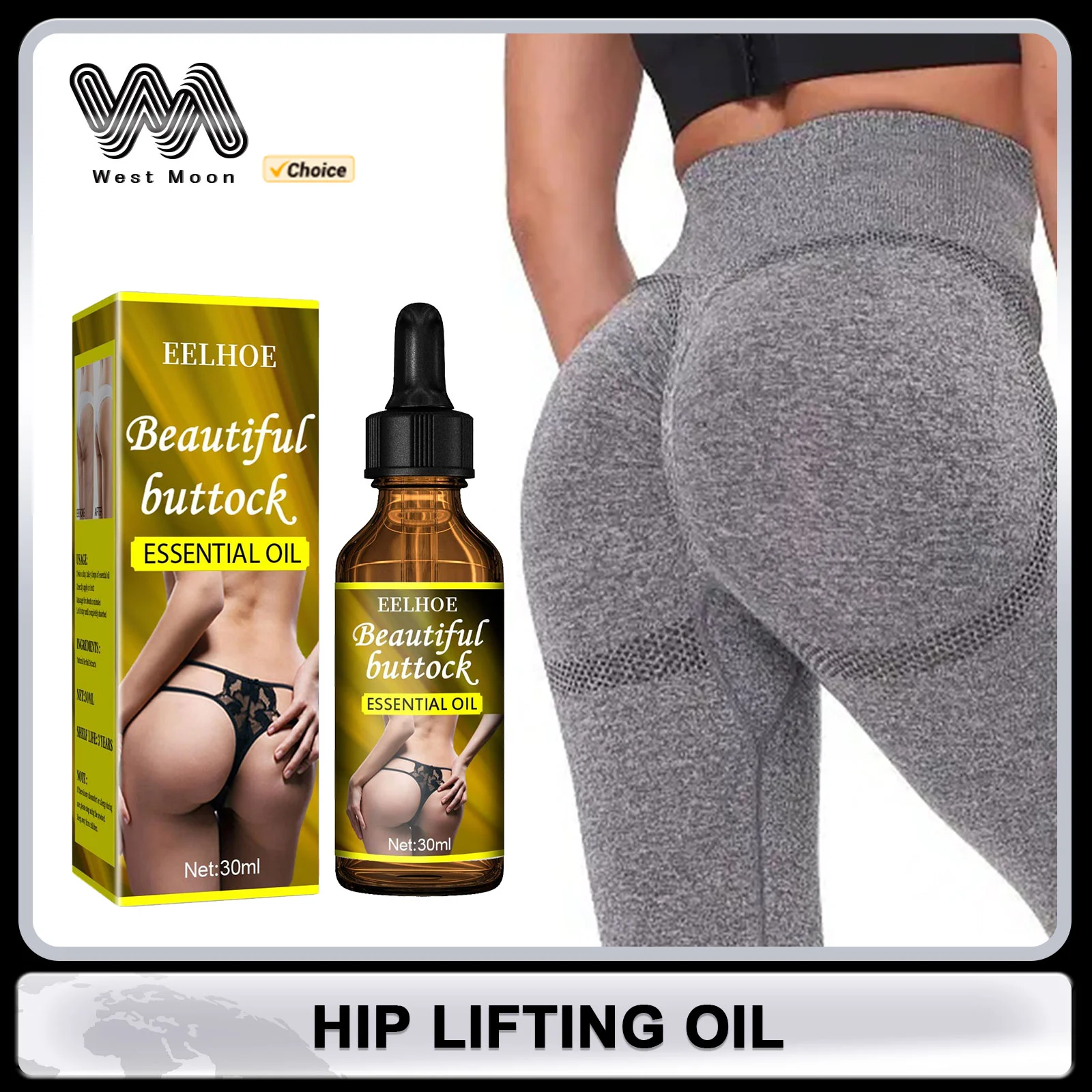 Buttock Enlargement Essential Oil Firm Tighten Augmentation Butt Plump Growth Massage Product Shaping Body Care Hip Lifting Oil