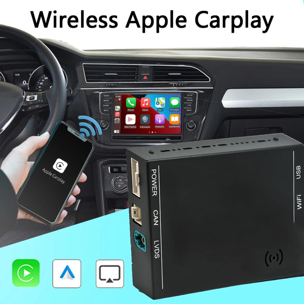 Wireless Carplay Android Auto Module Box Compatible For VW Volkswagen Skoda Octavia A5 Golf 7 Polo Passat B8 Mirror Link MIB MIB