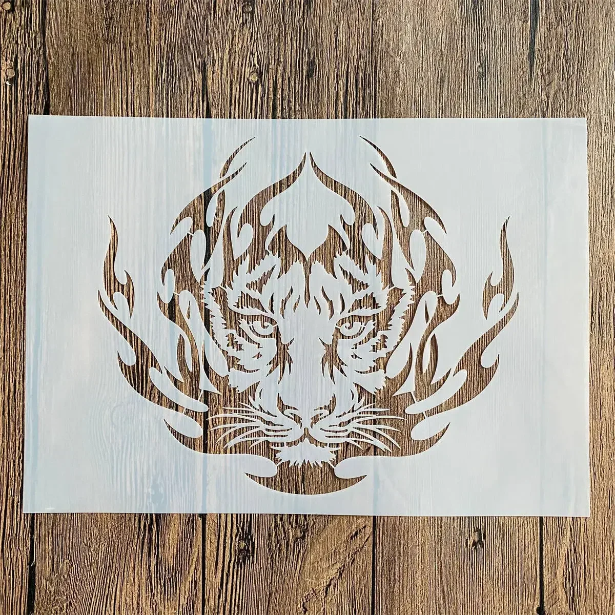 A4 29 * 21 cm DIY forma mandali do malowania szablonów wytłoczony album fotograficzny wytłoczona kartka papierowa na drewnie, tkaninie, ścianie Zwierzęta tygrysy — zdjęcie 2