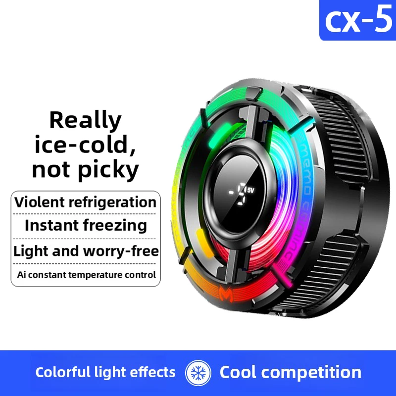 

CX15 Magnetic Phone Cooler Fan - Portable Cooling Radiator for Gaming Smartphones, PUBG Mobile Accessories, Heat Sink Clip