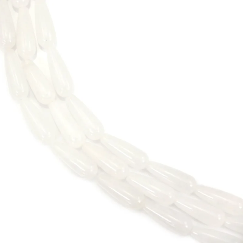 White jade Beads Strand Drop 6x16mm Natural Semiprecious Stone For Jewelry Making  DIY Bracelet Earrings