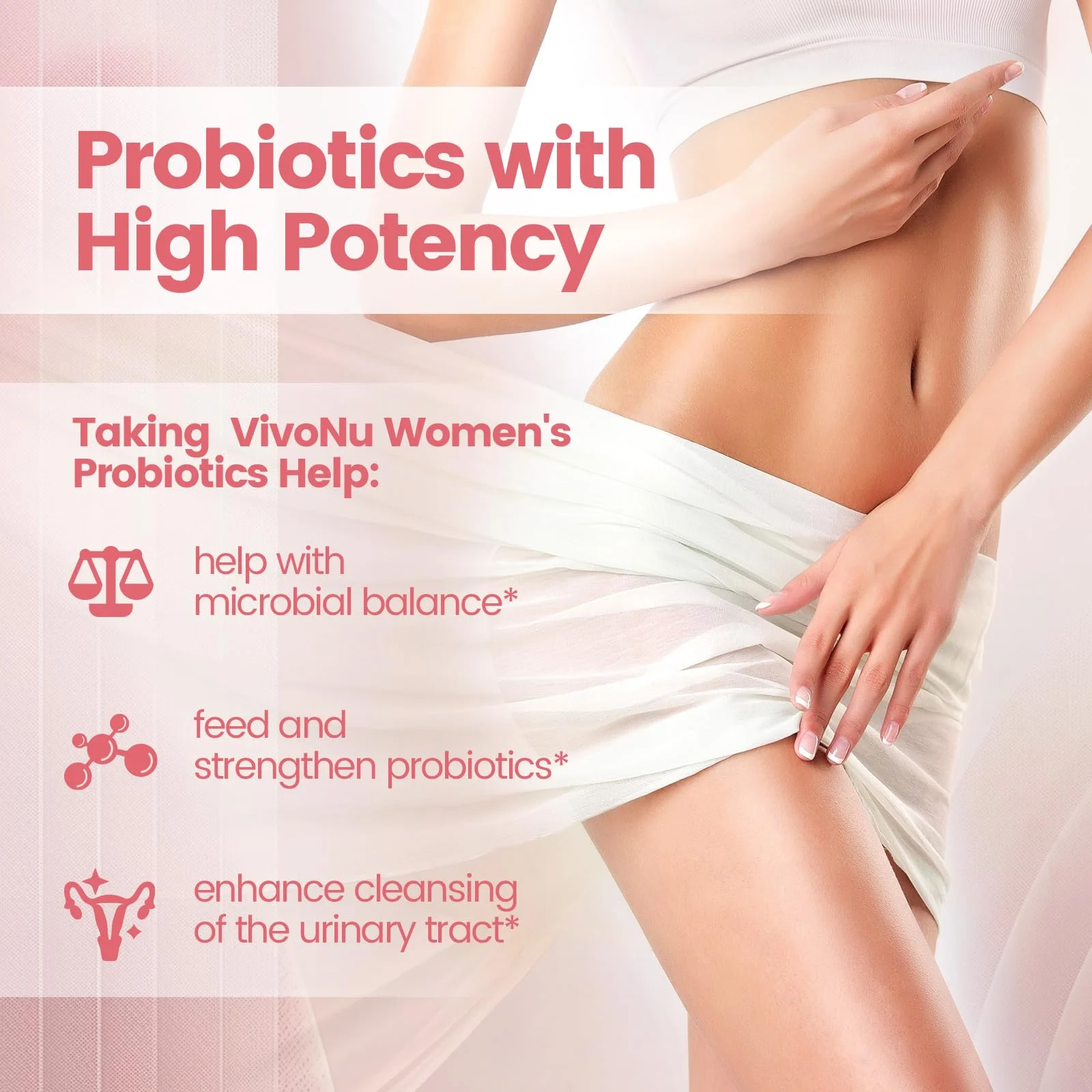 Women's Probiotic 60 Billion CFU | 18 Strains Prebiotic & Lactobacillus Blend | Supports Vaginal Flora, Digestive Health & Immune System | Promotes Healthy Vaginal Odor & Gut Balance