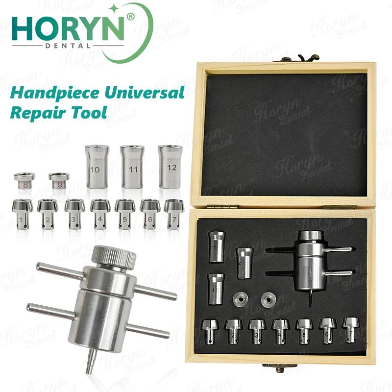 Horyn Dental Bearing Cartridge Turbine Maintenance Tool Kit Dental Handpiece Repair Disassembly Tools Set for Dentist Lab
