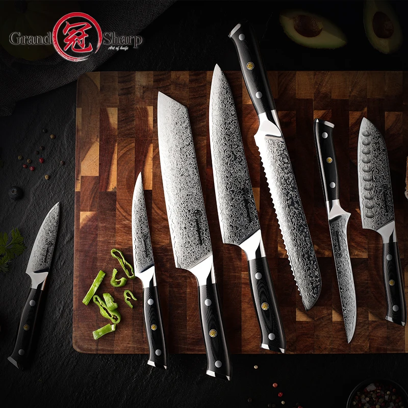 Damascus Chef Knife Japanese Damascus Steel Japanese Kiritsuke Boning Paring Kitchen Knives Butcher Cooking Tools Gift Box