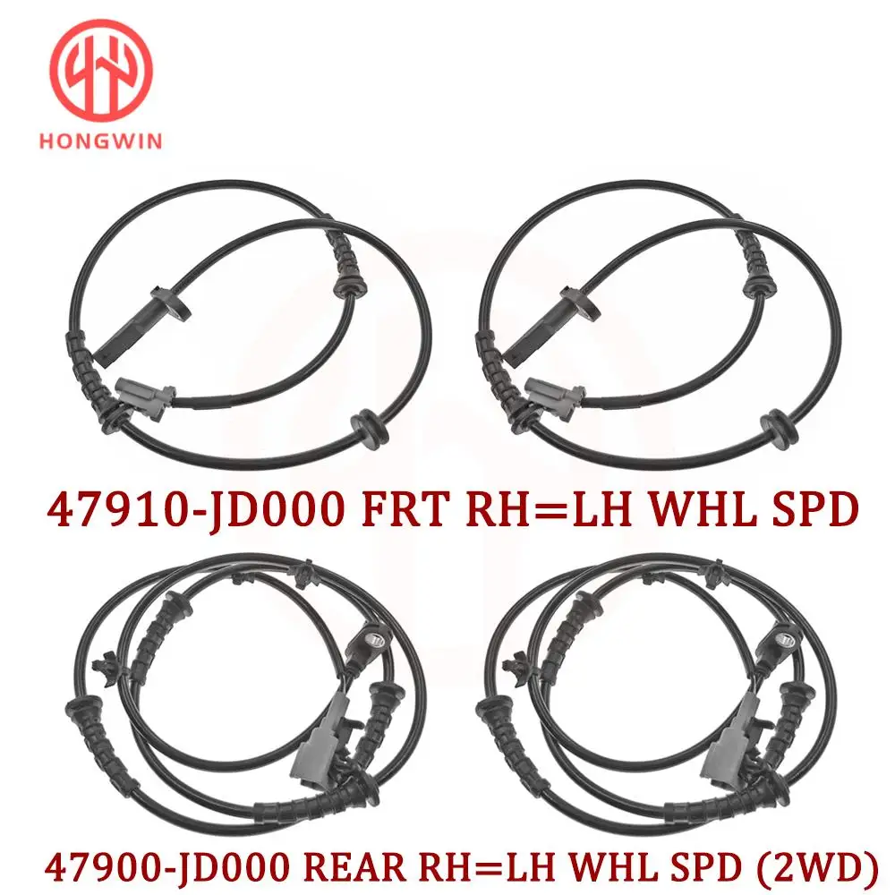 

Датчик скорости переднего, заднего, левого и правого колес 47910-JD000 47900-JD000 для Nissan Qashqai 1,5 1,6 2,0 Dci 2007 2008 2009-2013 FWD