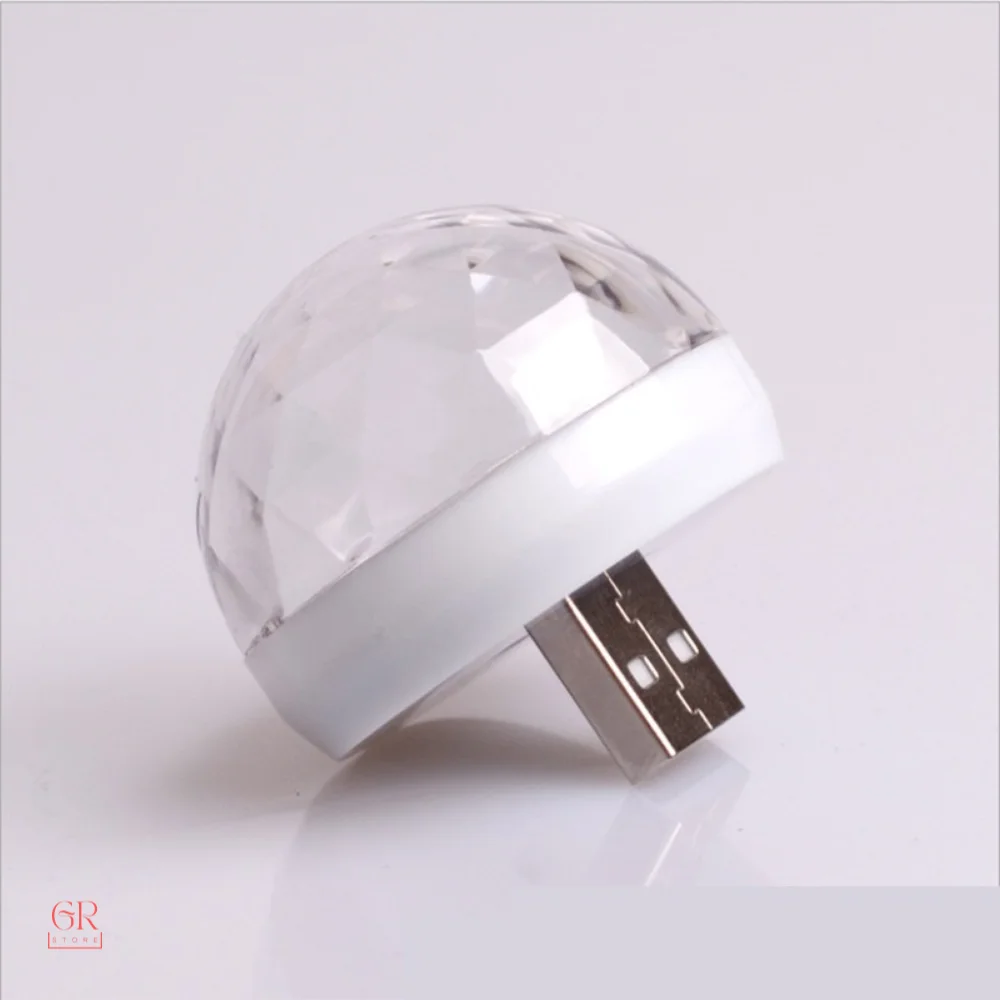 Mini USB RGB Lighting In-car RGB Lighting Disco Ball Sound Sensitive Led USB Led Lamp Disco