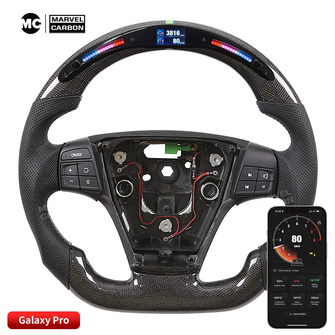 100% REAL CARBON FIBER STEERING WHEEL COMPATIBLE WITH Volvo