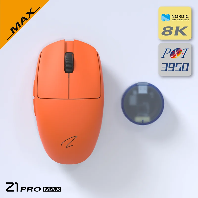 Zaopin Z1 PRO MAX Three Mode 8K PAW3950 Mouse 2.4G Bluetooth Colorful Mice for PC Gamer