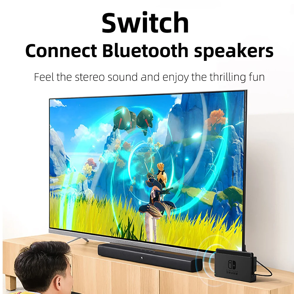 for PS5 PS4 TV Computer Bluetooth Headset Wireless Audio Transmitter Bluetooth 5.3 Audio Adapter Driver-free/Plug and Play
