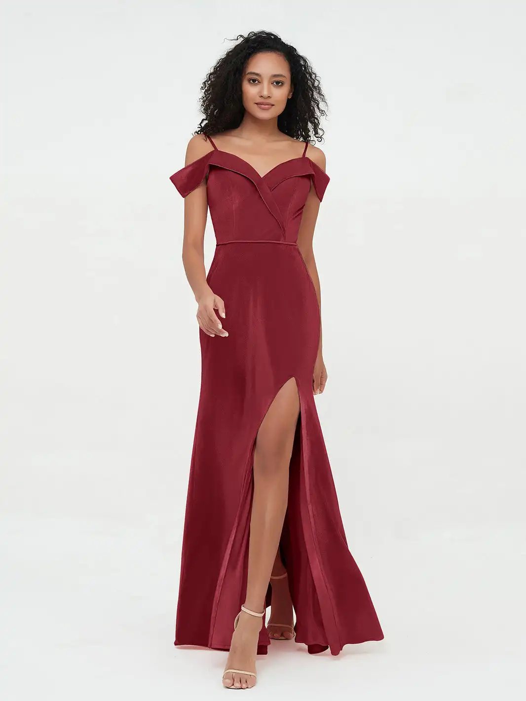 

Off Shoulder Max Velvet Bridesmaid Dress With Silt A-line Sleeveless Wedding Cocktail Dresses Pleated Evening Gowns