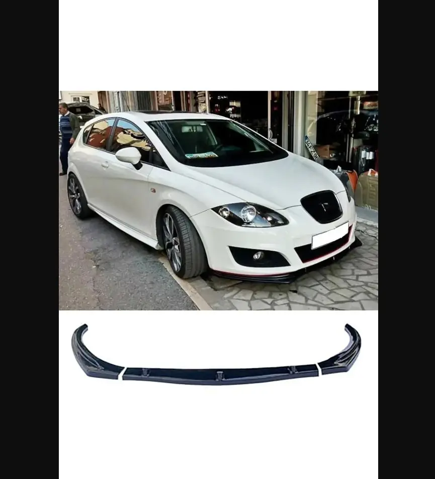 For Seat Leon Mk2 Front Bumper Attachment Splitter Universal Front Lip - Car Styling Auto Accessory Chrome Bumper Diffuser New