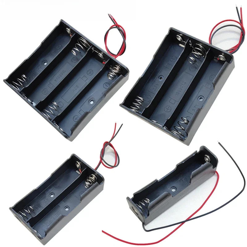 18650 Etui na powerbanki 1x 2x 3x 4x Pojemnik na baterie 1 2 3 4 gniazda DIY Pojemnik na baterie z klipsem i przewodem — zdjęcie 2