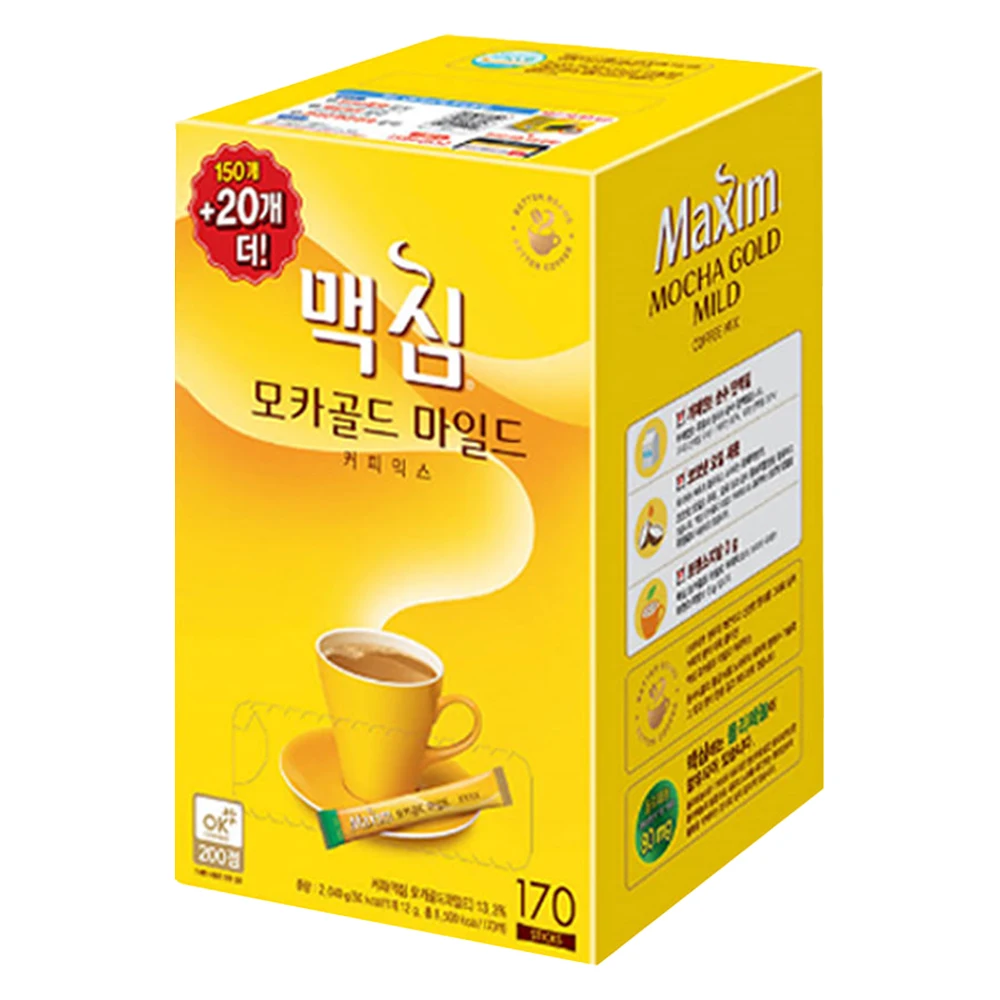 Maxim Mocha Gold Mild Coffee Mix, 12g, 170 sticks