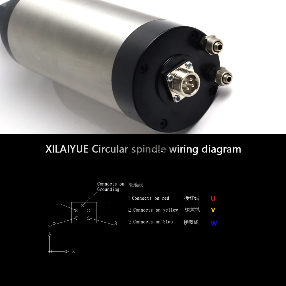 2.2KW 80MM ER20 CNC Spindle Motor 24000rpm 220v AC Spindle 4 Bearing Machine Spindle Water Cooling Engraving Milling Spindle.