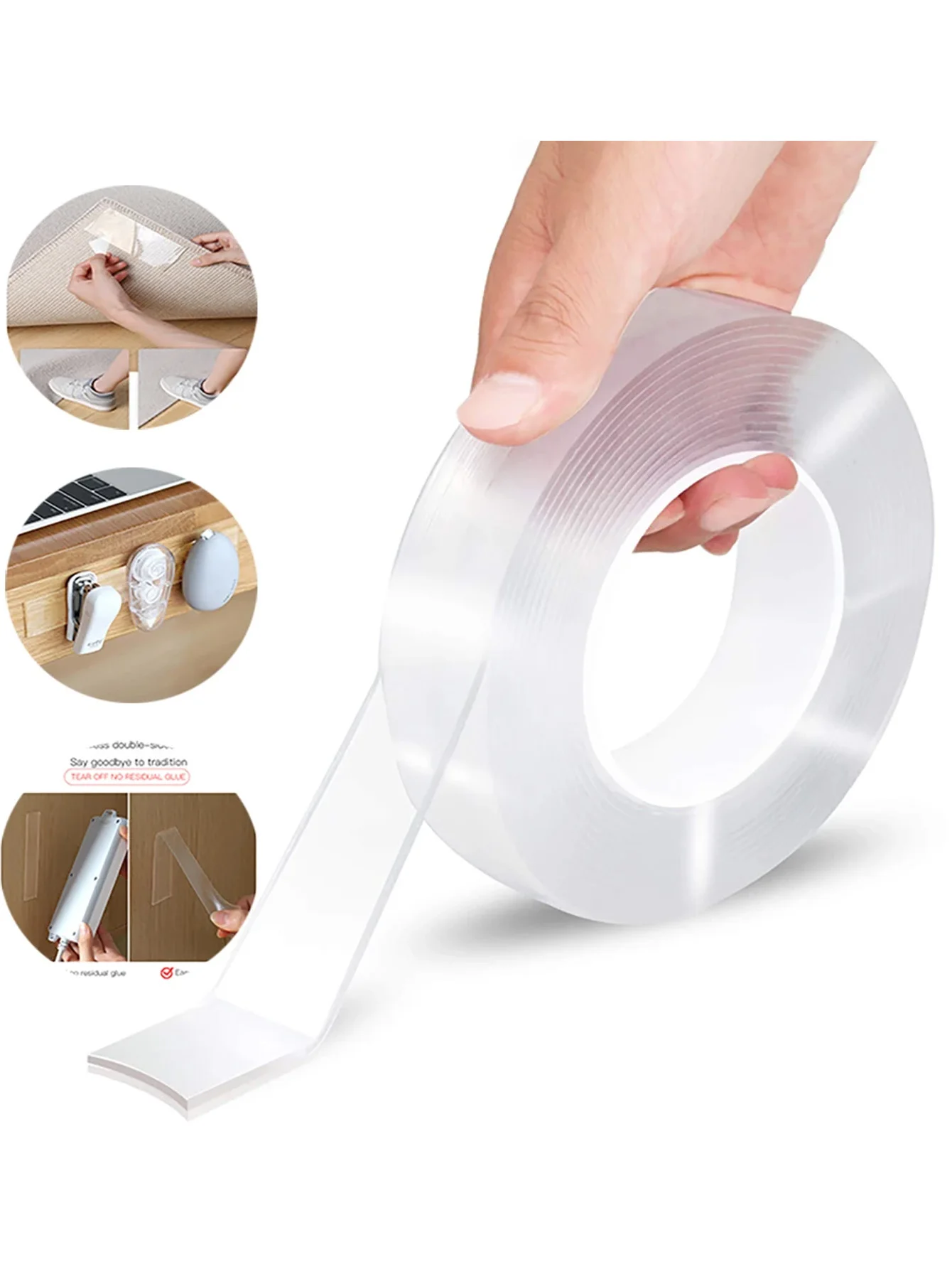 Cinta Doble Cara De 3 Metros 3Cm de Ancho 1.2mm grosor Cinta Lavable Doble Cara