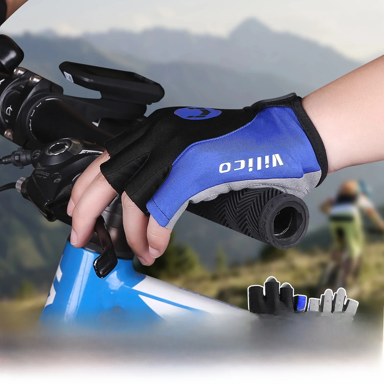 AliExpress Bicycle Gloves Half Finger Spring and Summer Men's and Women's Mountain Bike Road Bike Gloves Shock resistant and Breathable Bik
