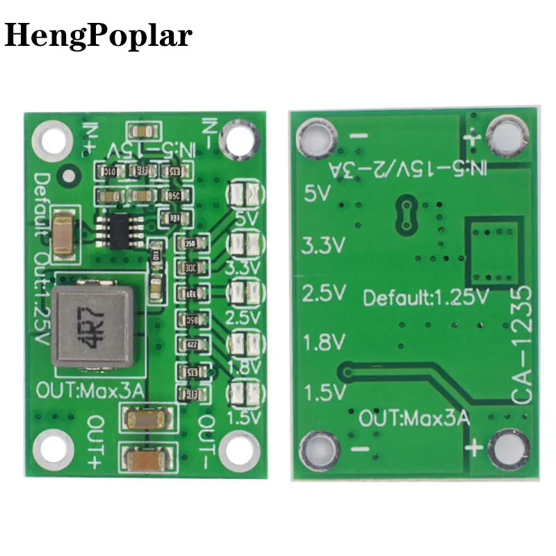 10pcsCA1235 Adjustable Power Module CA-1235 Buck Power Module 1.25V 1.5 1.8 2.5 3.3 5V Output 5-16V Input Step-Down Power Supply