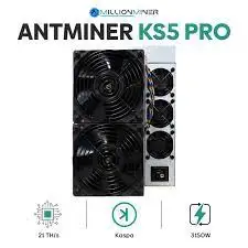 BAC 100% Bitmain Antminer KS5 21t عامل منجم KASPA Coin ASIC تعدين btc متوفر