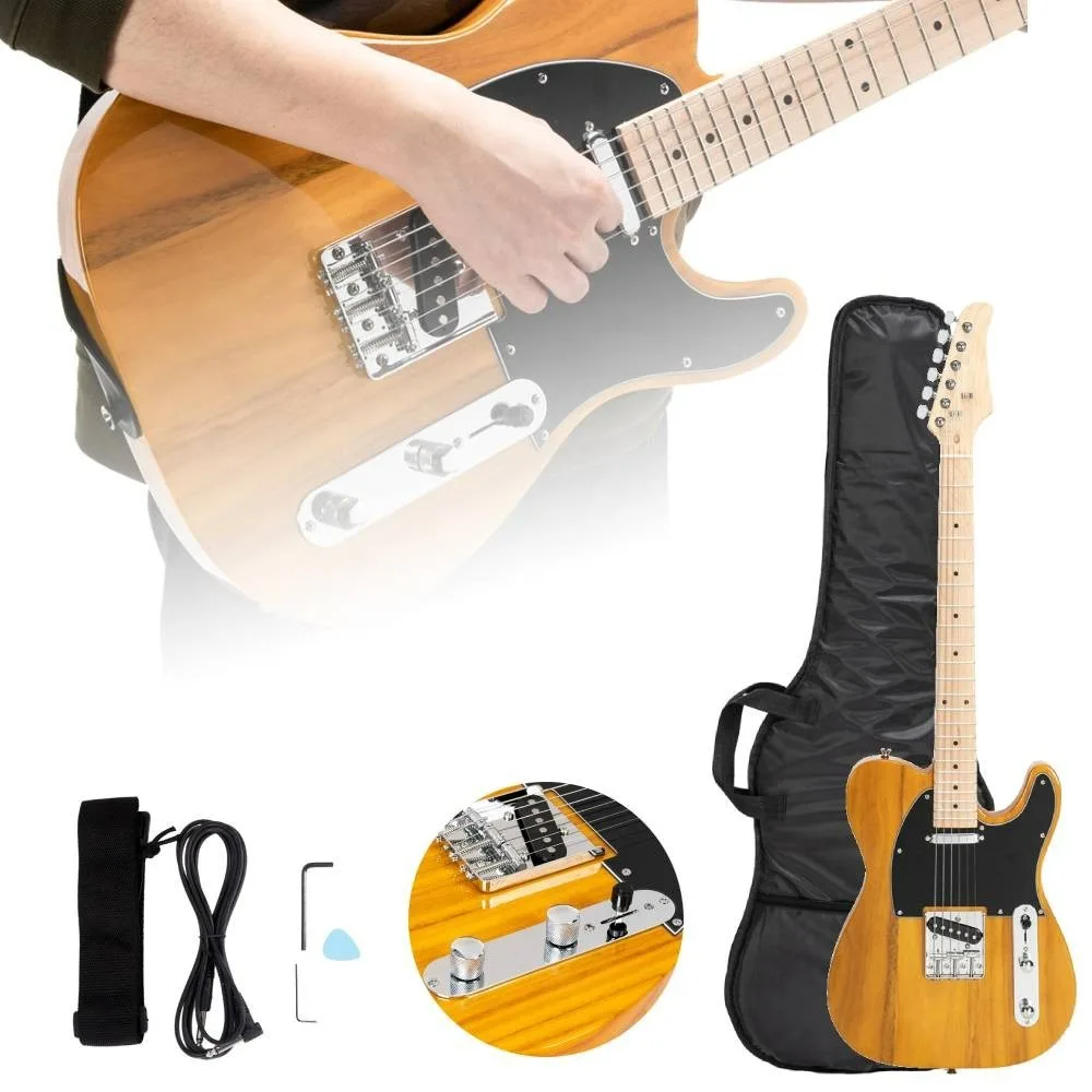 

School Band GTL Maple Fingerboard 39" 6 Strings Electric Guitar with Bag