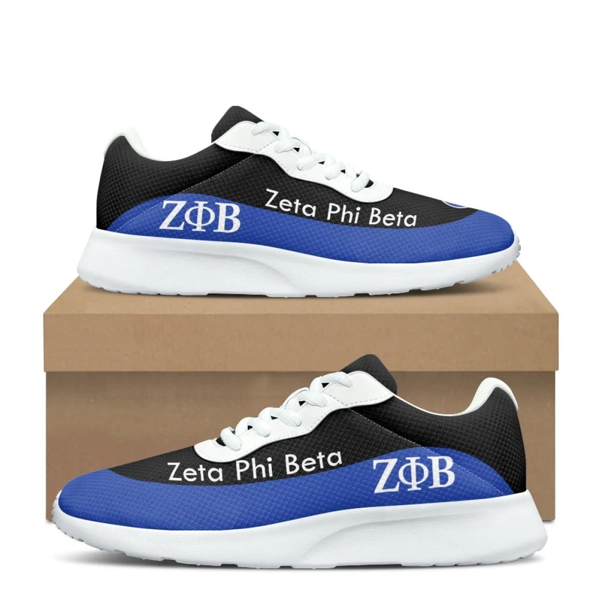 

Zeta Phi Beta Print Women's Air Mesh Durable Sneakers Cozy Soft Outdoor Running Flats Lightweight Breathable Casual Walking Shoe