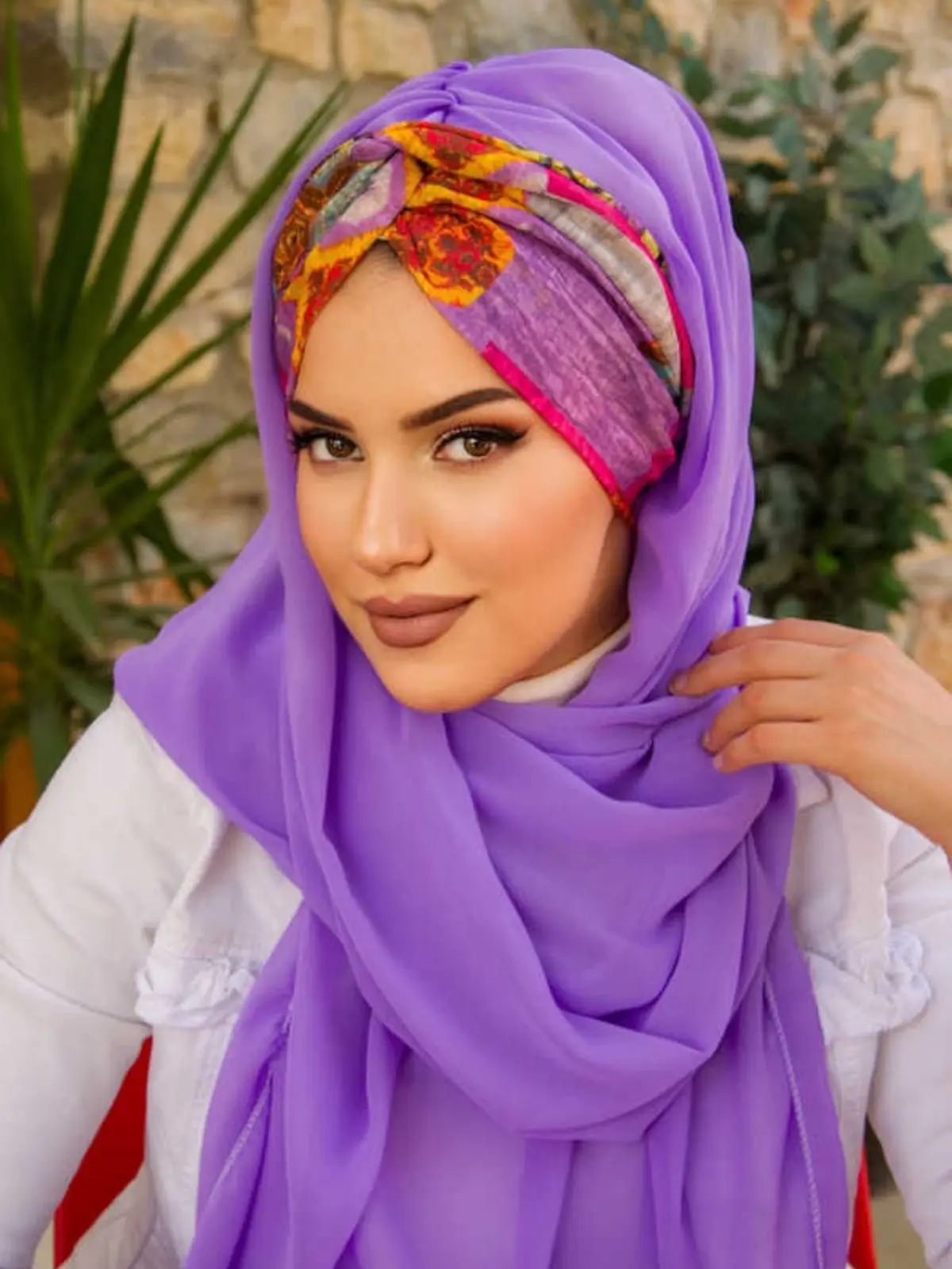 Twisted Ready to Use Shawl Kerchief Wrapper Practical Elegant Women Fashion Muslim Prayer Hat Hijab Islamic Seasonal Stylish