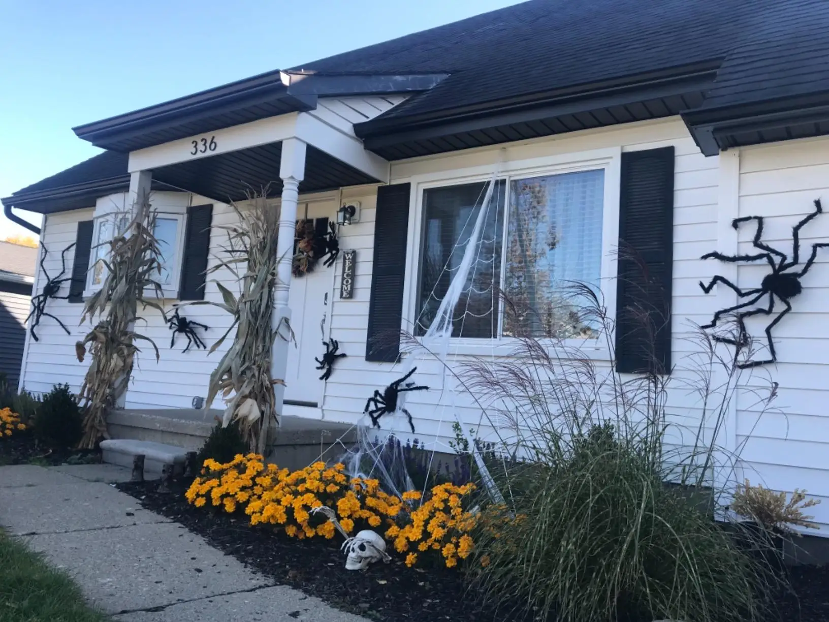 Halloween Big Plush Spider Horror Halloween Decoration Party Prop Outdoor Giant Spider Decor 30-200cm Chamber Prank Black Spider photo review