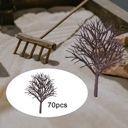 70Pcs 1/300 Miniature Trees Diorama Peach Tree Train Scenery DIY Crafts Building Model for Railroad Wargame Scenery Landscape
