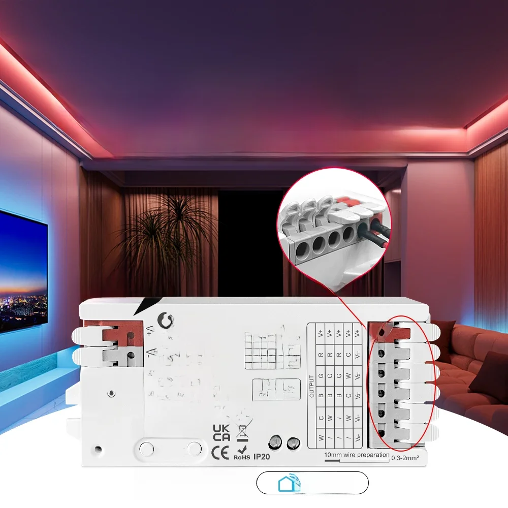 GLEDOPTO ZigBee 3.0 Pro+ 5/2 in 1 LED Strip Controller 20A Max RGBCCT/RGBW/RGB/CCT/Dimmer Alexa Homey APP Spraakbesturing - afbeelding 2