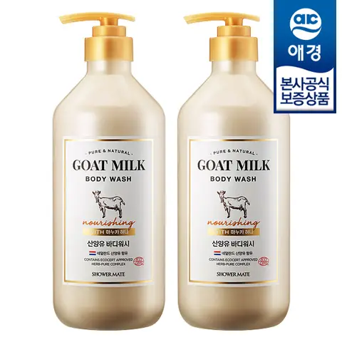 [애경]샤워메이트 산양유 바디워시 마누카허니 800ml x2개