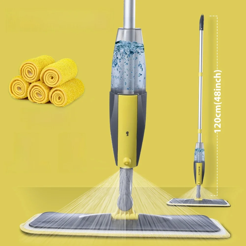 SDARISB 360° °   Obrotowy mop z mikrofibry w sprayu do czyszczenia podłóg Magiczny wielofunkcyjny mop do czyszczenia podłóg z podkładkami wielokrotnego użytku — zdjęcie 2