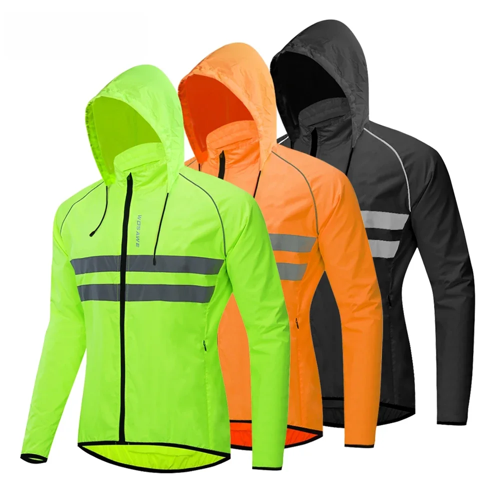 AliExpress WOSAWE Thin Hooded Caps Reflective Running Jackets Windproof Water Rain Repellent Cycling