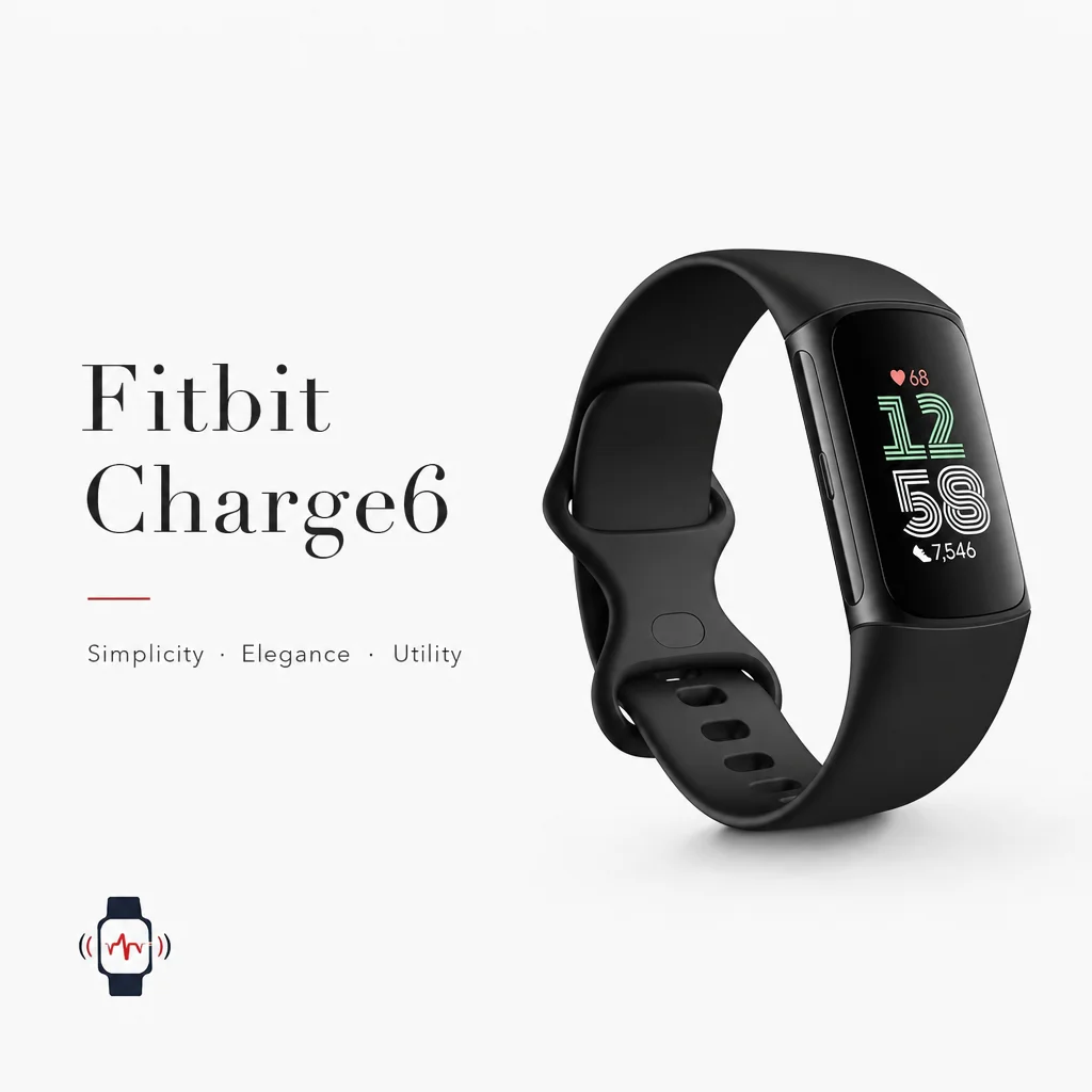 Фитнес-трекер Fitbit Charge 6 с функциями ЭКГ, измерения пульса, уровня кислорода в крови, GPS, мониторинга сна и стресса, водонепроницаемые часы для бега и плавания.