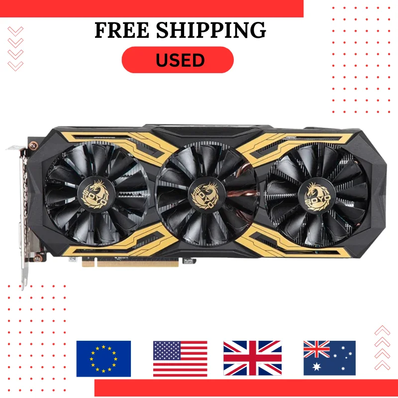 Б/У Игровая видеокарта SOYO RTX2060Super 8 ГБ GPU GDDR6 256 бит PCIe x16 3.0 HDMI-совместимая с DP, подходит для настольных ПК